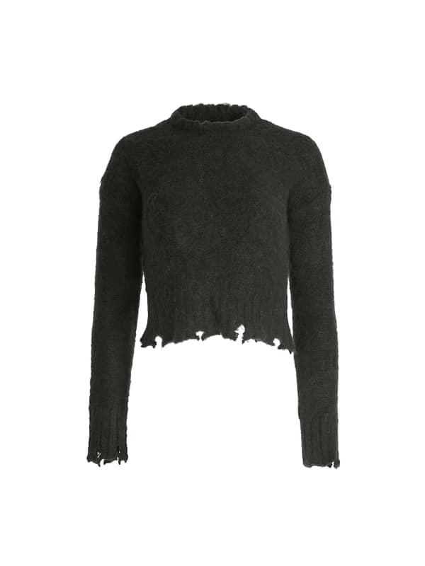 Cветр GUESS Cropped Crew Neck Sweater чорний | W4BR00Z3GN0