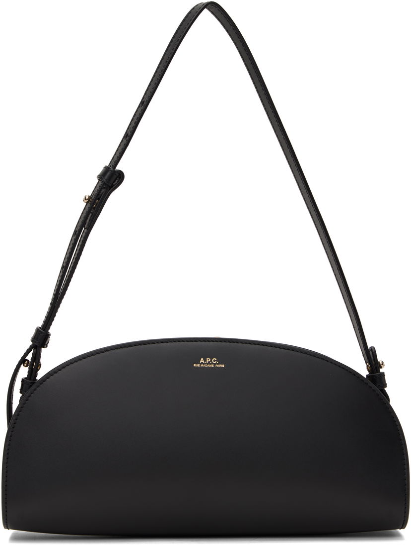 Сумка A.P.C. Demi-Lune Leather Shoulder Bag чорний | PXCAX-F61997
