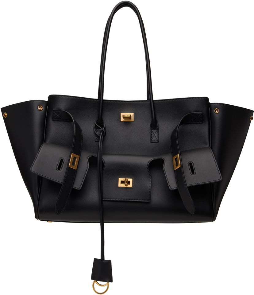 сумка-тоут Balenciaga Bel Air Medium Carryall Leather Tote Bag чорний | 805481 2ABAV