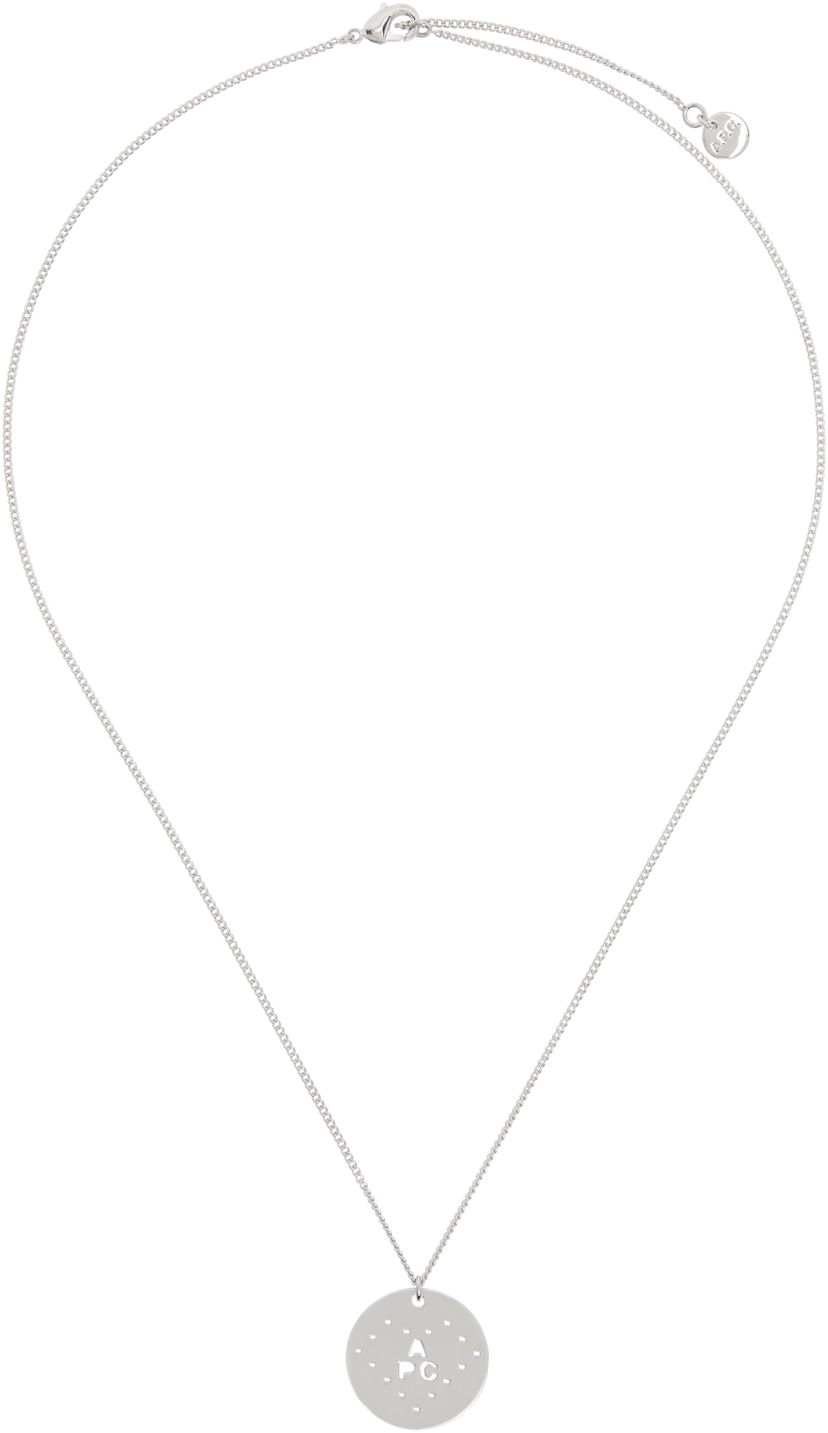 Кольє A.P.C. A.P.C. Eloi Perforated Disc Pendant Necklace Металік | MEAEC-M70868