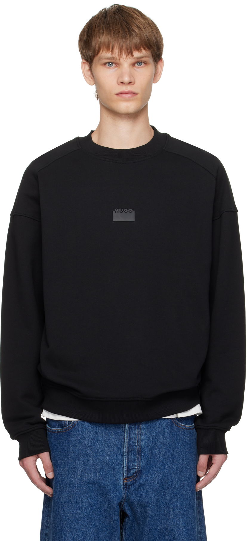 Світшоти BOSS HUGO Bonded Logo Sweatshirt чорний | 50546672