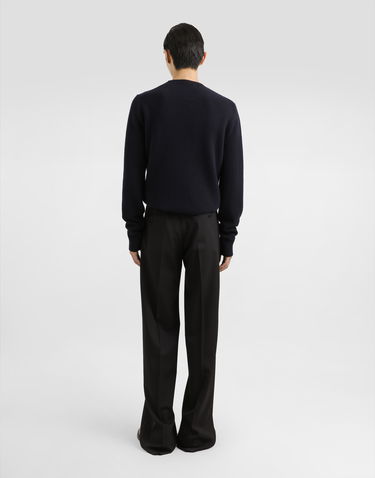 Cветр Dolce & Gabbana Wool Round-Neck Sweater With Jeweled Buttons чорний | GXX91ZJCVWRB0665, 2