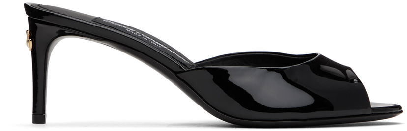 Кросівки та взуття Dolce & Gabbana Patent Leather Mules чорний | CR1757 A1471