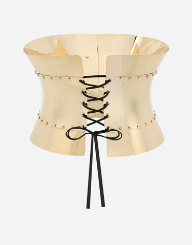 Ремені Dolce & Gabbana Rigid Wide Corset Belt With Padlocks Металік | WLP8S1W1111ZOO00, 2