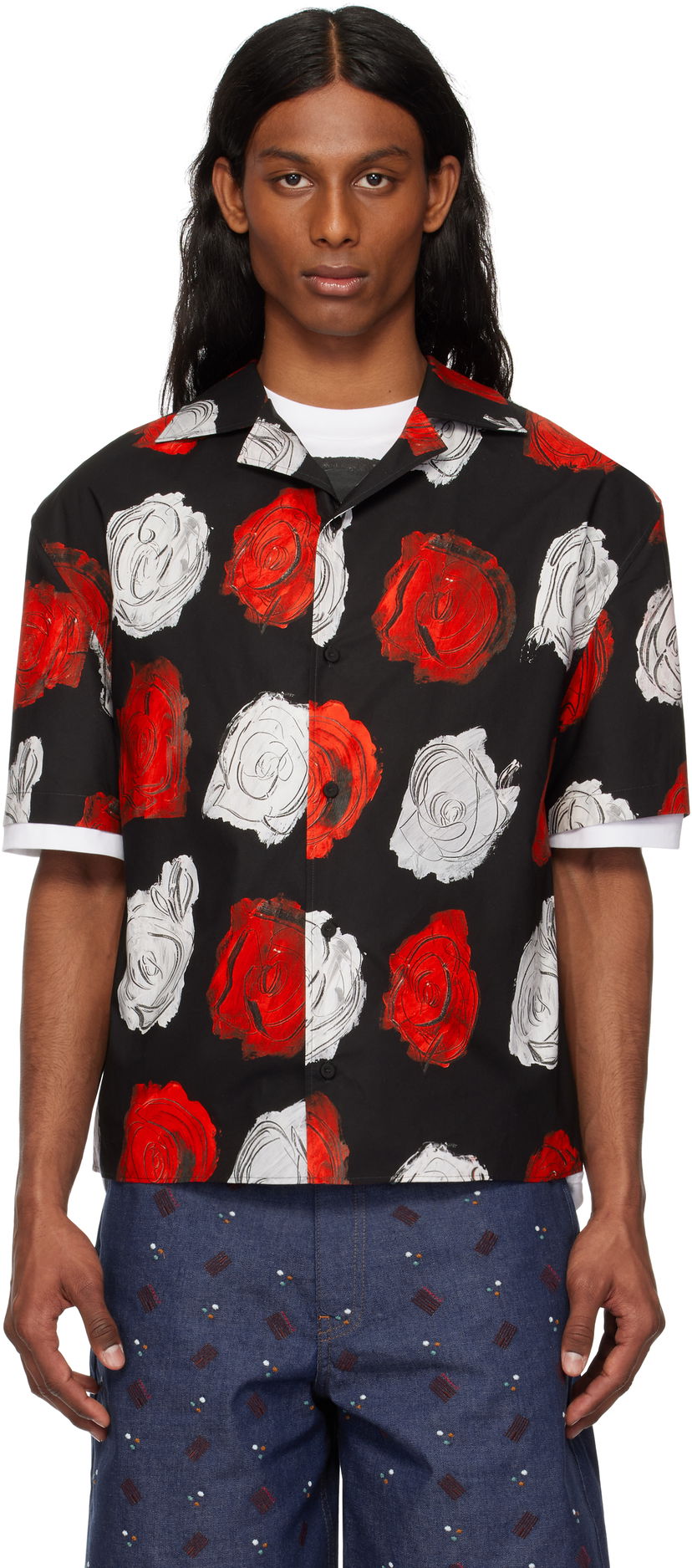 Сорочка Marni Marni Mercury Print Poplin Bowling Shirt чорний | CUMU0349A0 UTC499