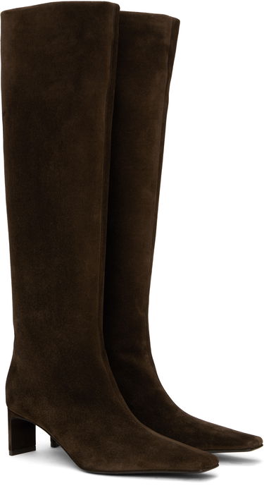 Кросівки та взуття Khaite Khaite Ona Suede Knee-High Boots Коричневий | F1099-726, 3