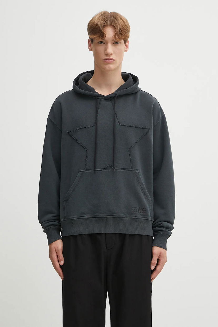 Світшоти Maison Margiela MM6 Maison Margiela Star Appliqué Hoodie чорний | SH2GU0022.M25024.899