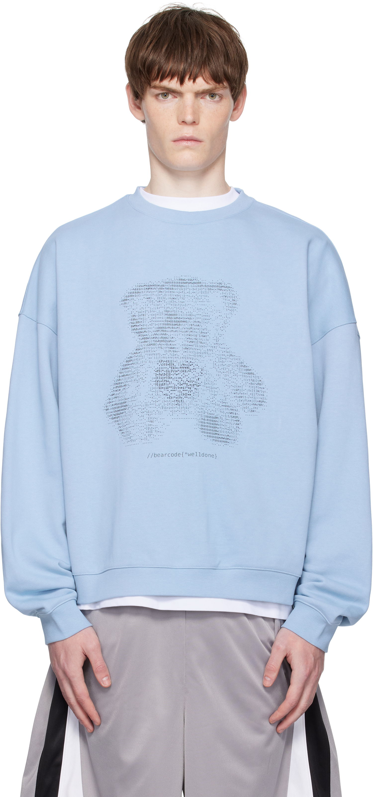 Світшоти We11done Coding Teddy Sweatshirt Синій | WD-TS2-25-789-U-BL, 0