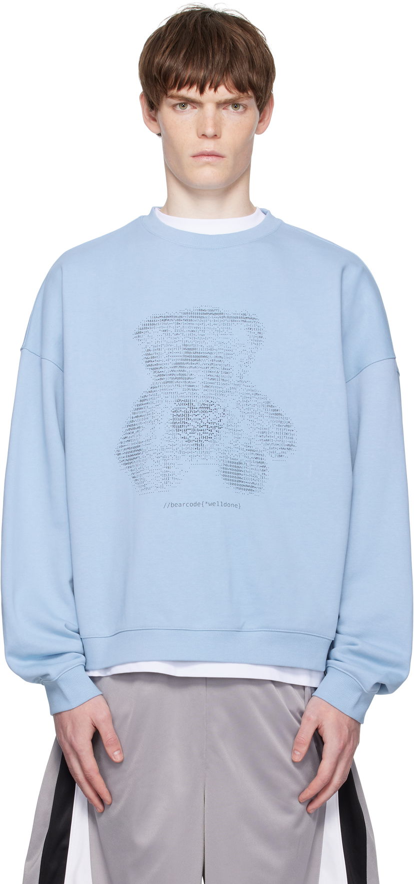 Світшоти We11done Coding Teddy Sweatshirt Синій | WD-TS2-25-789-U-BL