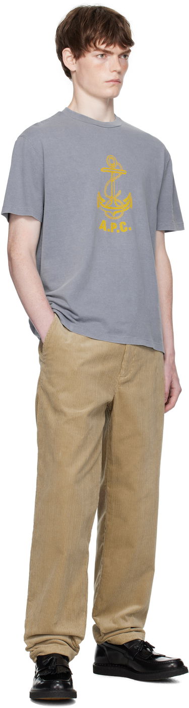 Футболка A.P.C. A.P.C. Davy Anchor Graphic Tee Сірий | COHBS-H26518, 3