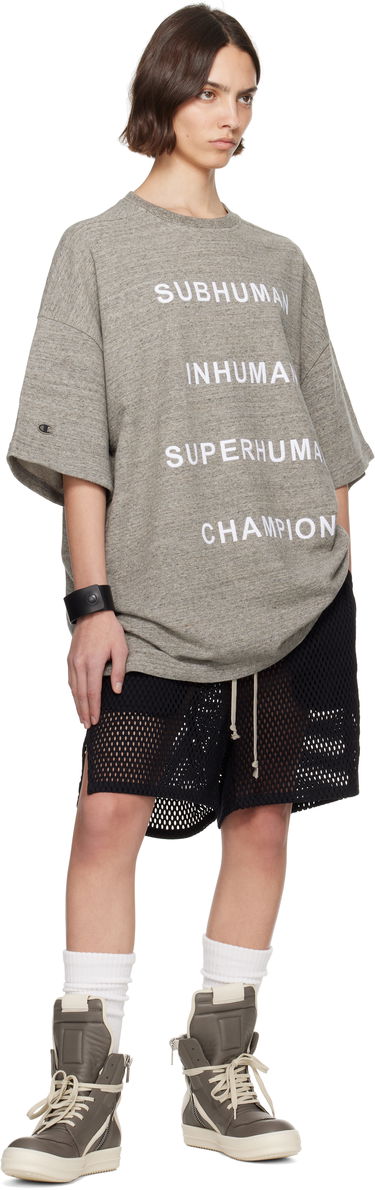 Футболка Rick Owens Rick Owens Champion Edition Tommy T-Shirt Сірий | CW01E1674 CHMJ, 3