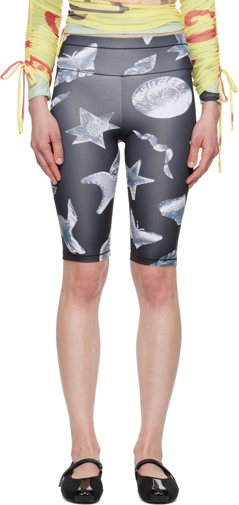 Шорти Chopova Lowena Chopova Lowena Workshop Print Bike Shorts чорний | 4113