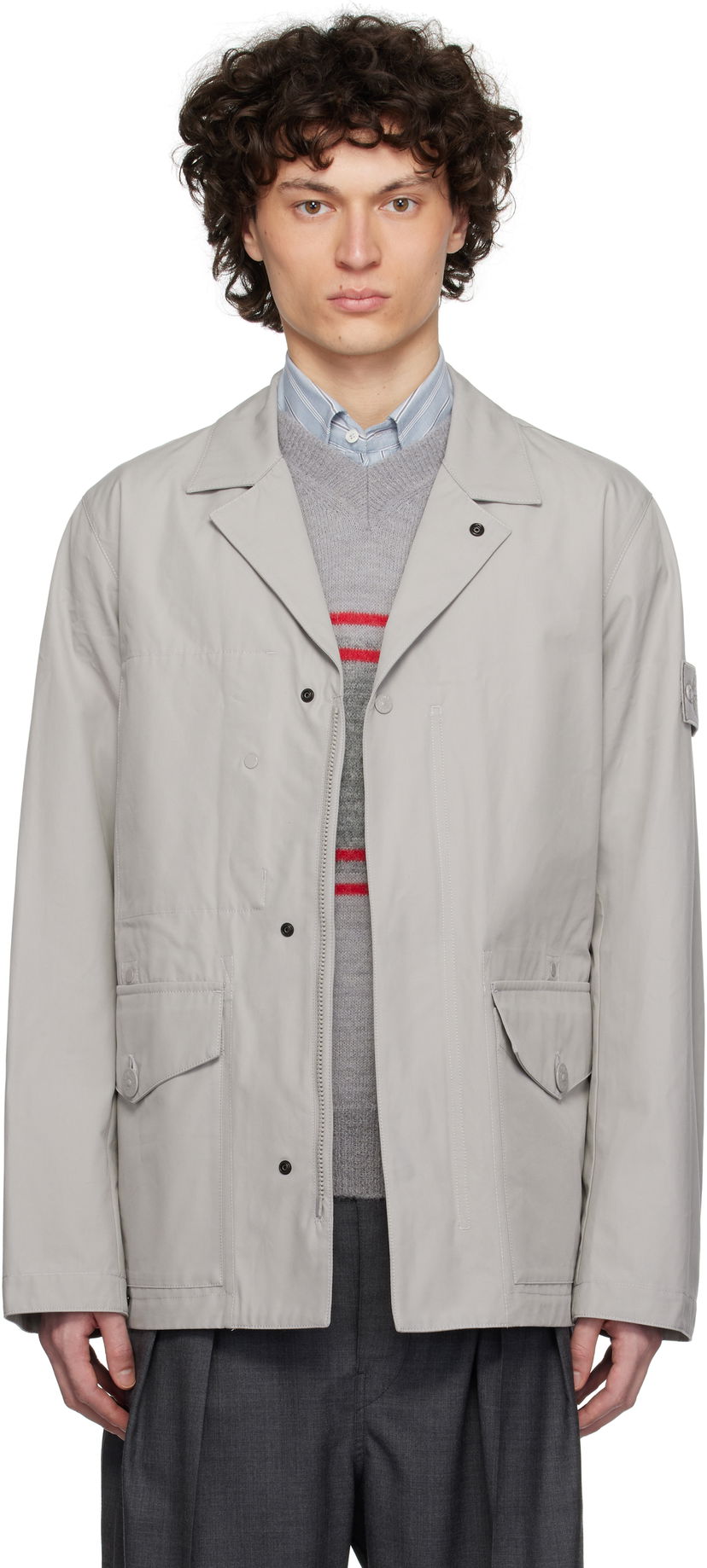 Куртка Stone Island Stone Island Weatherproof Cotton Canvas Jacket Сірий | K1S15 A100002 S00F1