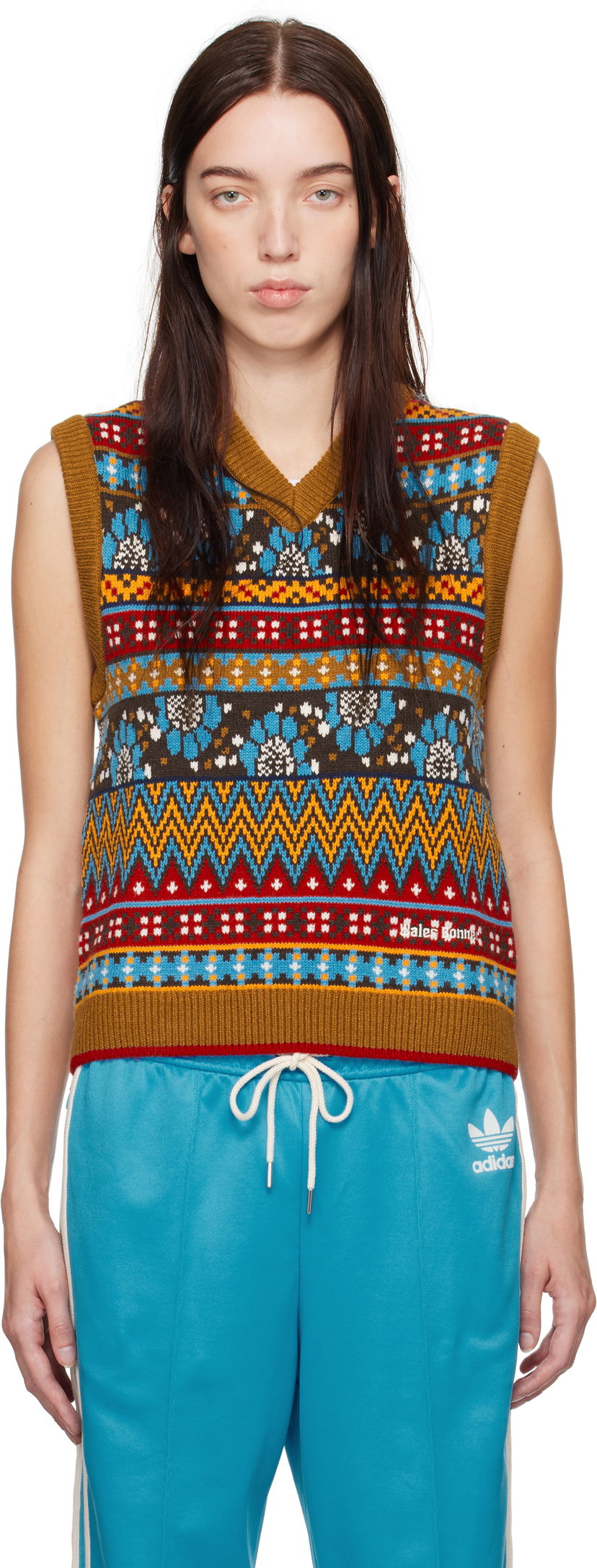 Жилет Wales Bonner Wales Bonner Knit Vest Коричневий | JE5983