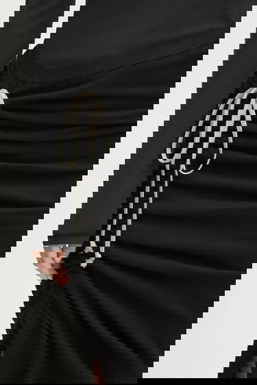 Спідниця Rick Owens Rick Owens DRKSHDW Soft Edfu Long Maxi Skirt чорний | DS02E7337.JDB, 3