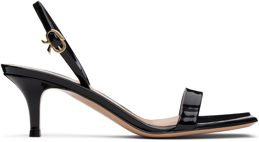 Аксесуари Gianvito Rossi Gianvito Rossi Ribbon Kitten Heel Sandals чорний | G32091-55RIC-VER
