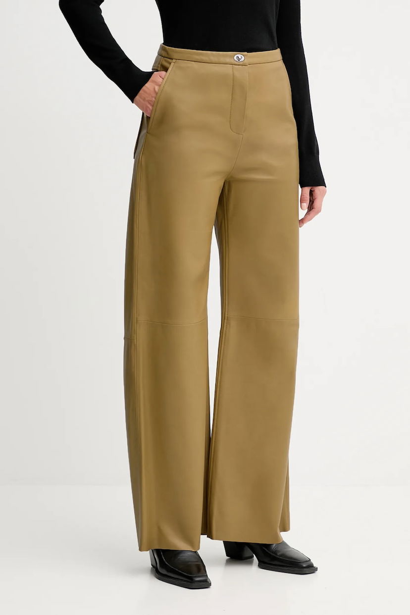 Штани STAND STUDIO Stand Studio Rowena Wide Leg Leather Pants бежевий | 66529.7870