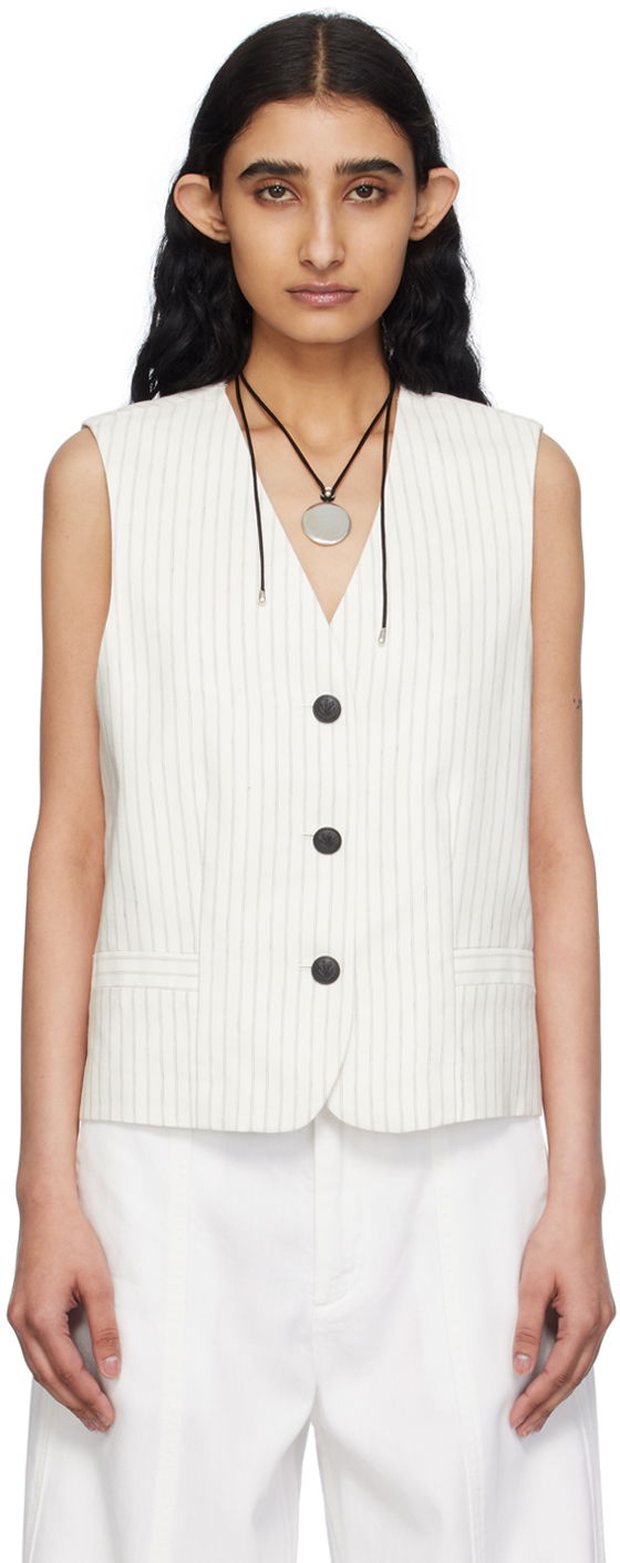 Жилет rag & bone Erin Pinstriped Vest білий | WAW24P4017LI17