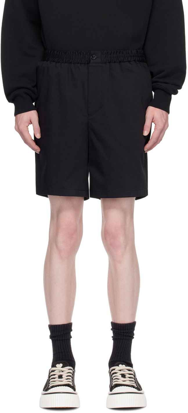Шорти AMI Paris Elasticized Waist Shorts чорний | HSO303.CO0009