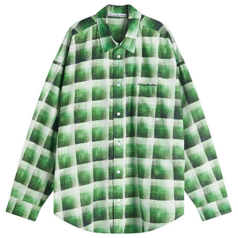 Сорочка Acne Studios Setar U Trafalgar Checked Shirt, Size Large Зелений | BB0615-AB8