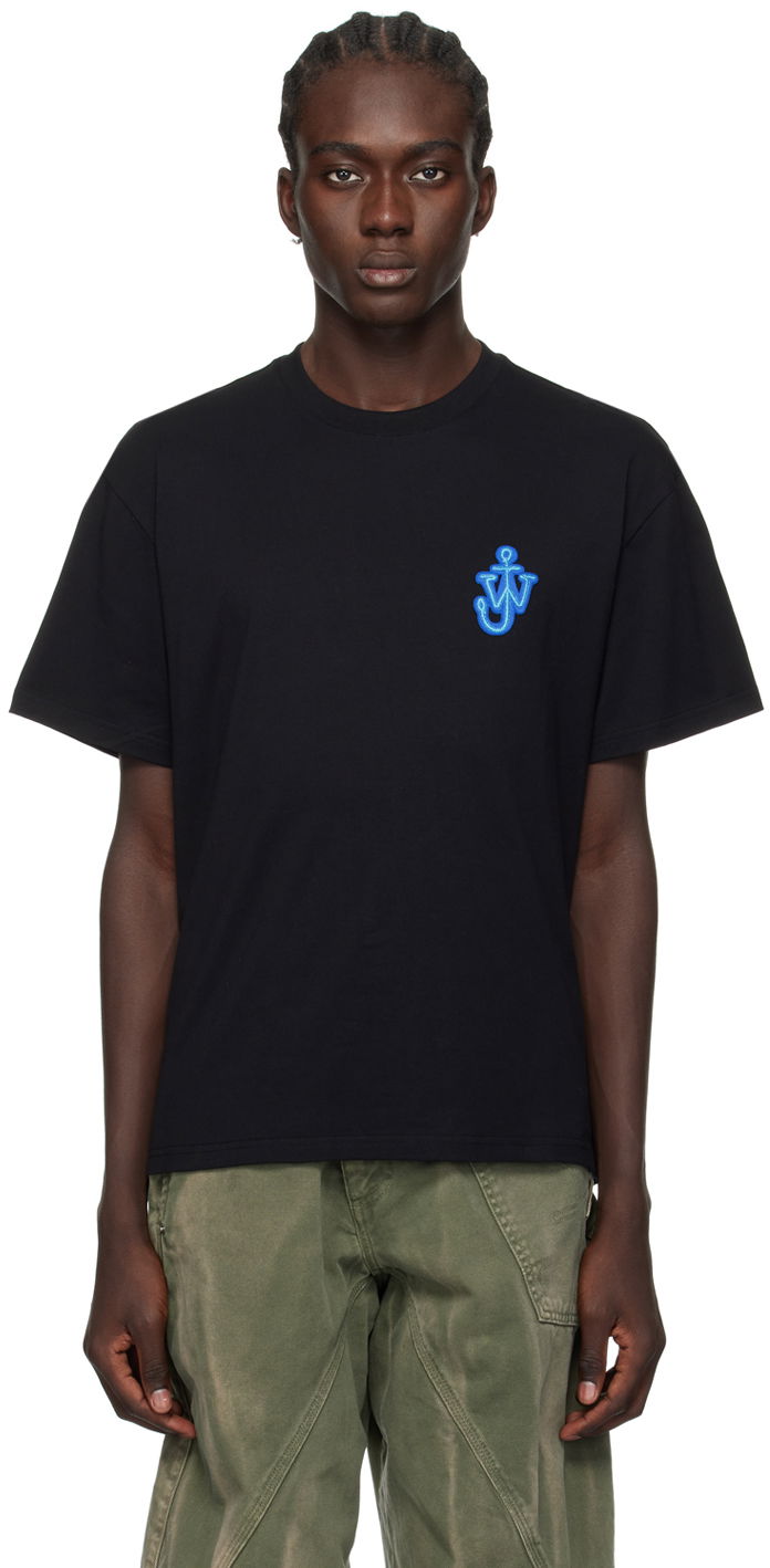 Футболка JW Anderson Black Anchor Patch T-Shirt чорний | JT0061-PG0772