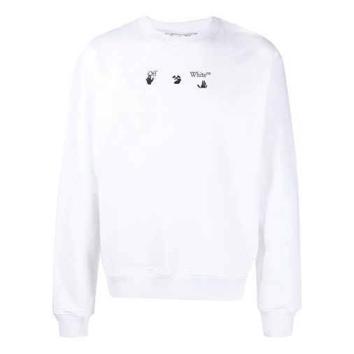 Cветр Off-White Off-White FW21 Arrows Loose Fit Sweatshirt білий | OMBA054F21FLE0130145