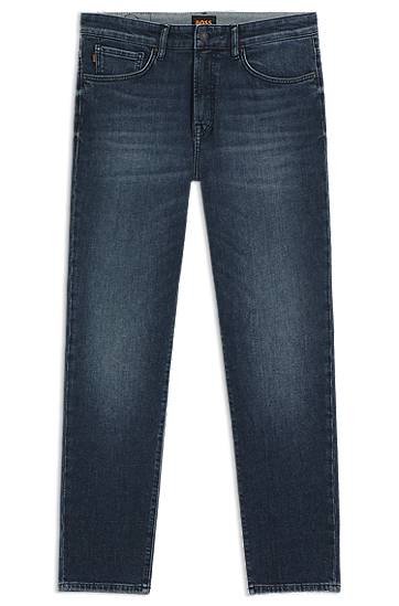 Джинси BOSS Tapered-Fit Comfort-Stretch Denim Jeans Синій | 50544651
