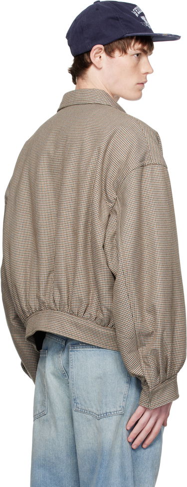 Куртка бомбер We11done We11done Checkered Bomber Jacket Коричневий | WD-JK2-25-013-M-BG, 2