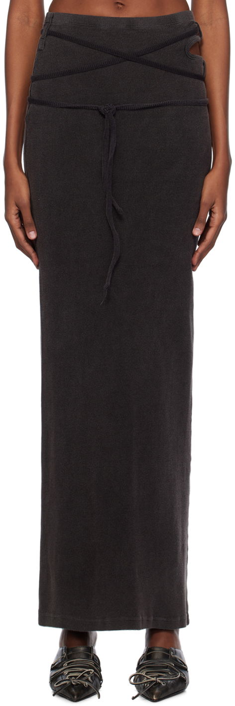 Спідниця Ottolinger Ottolinger Rib Knit Maxi Skirt чорний | 408001