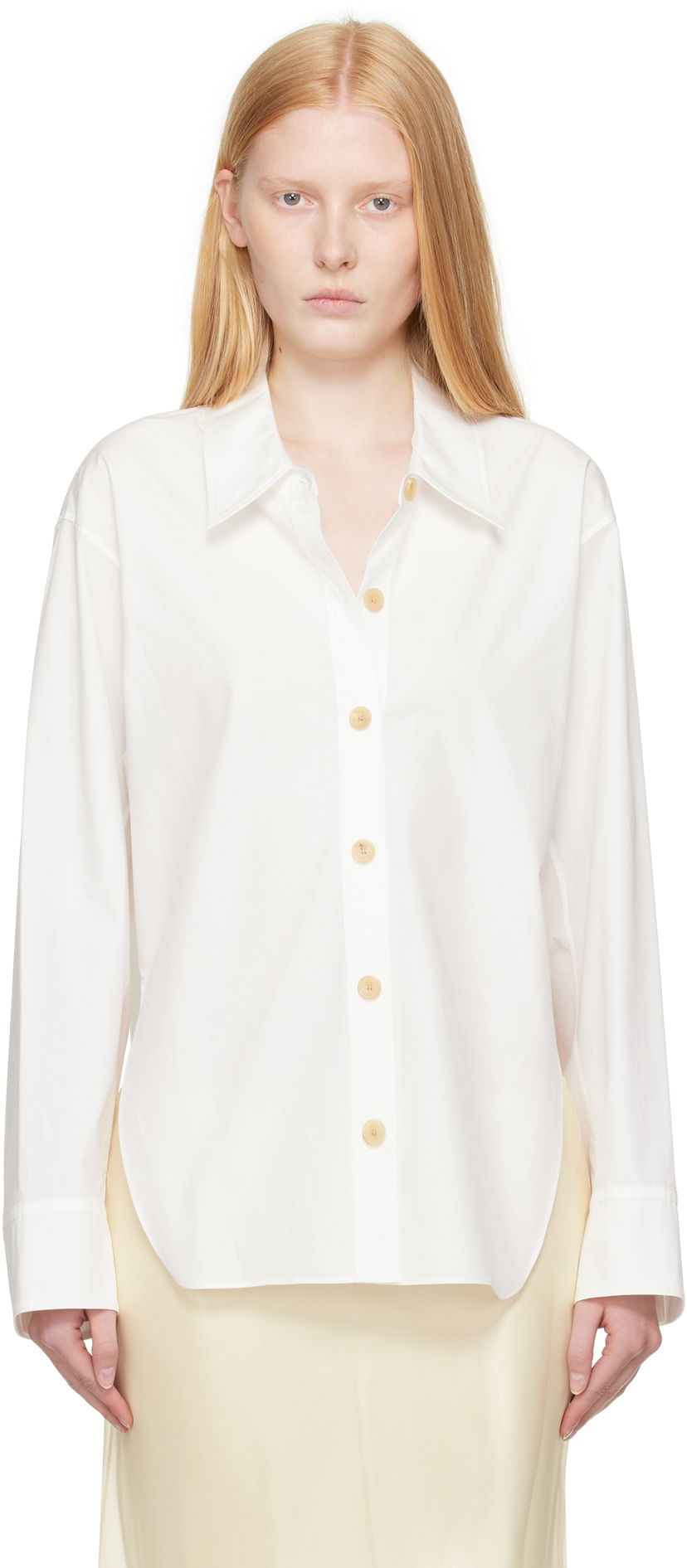 Сорочка Khaite Khaite Herschel Button-Down Shirt білий | 2379195