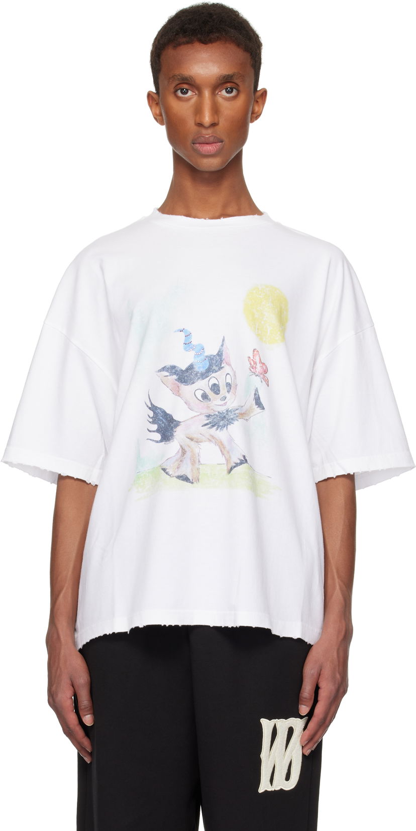 Футболка We11done Monster Pony Graphic T-Shirt білий | WD-TT3-24-781-U-WH