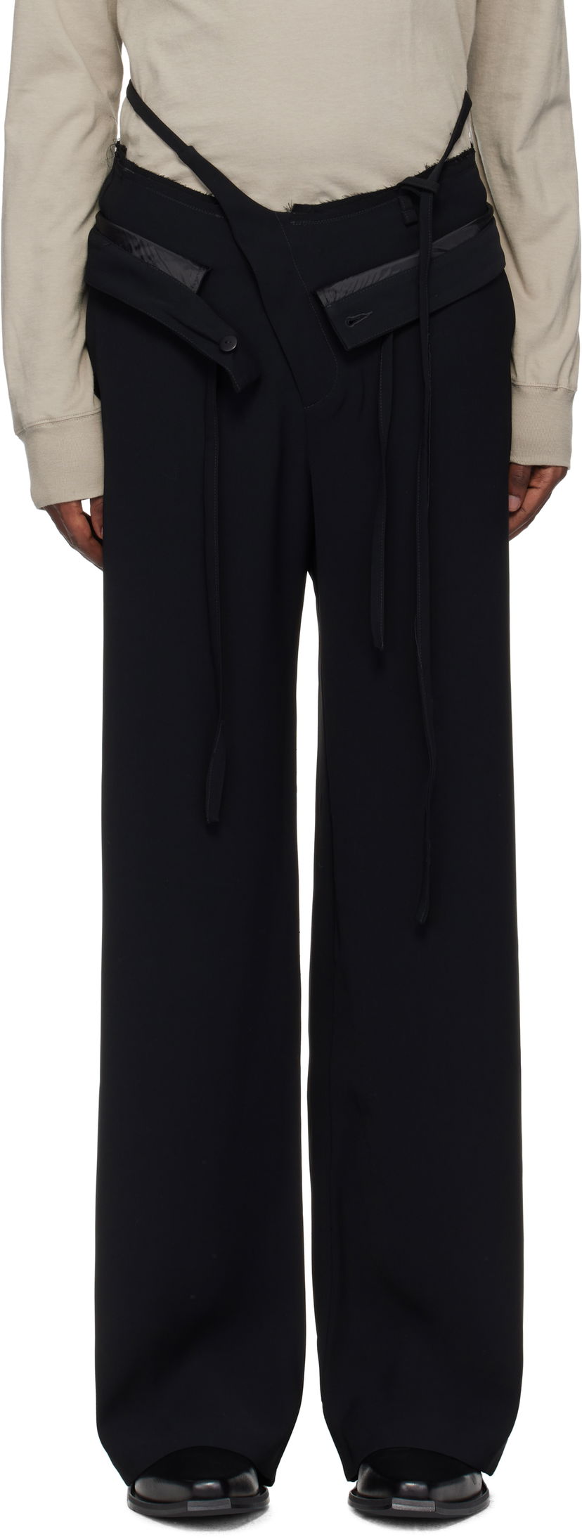 Штани Ottolinger Ottolinger Double Fold Suit Trousers чорний | 1230801921