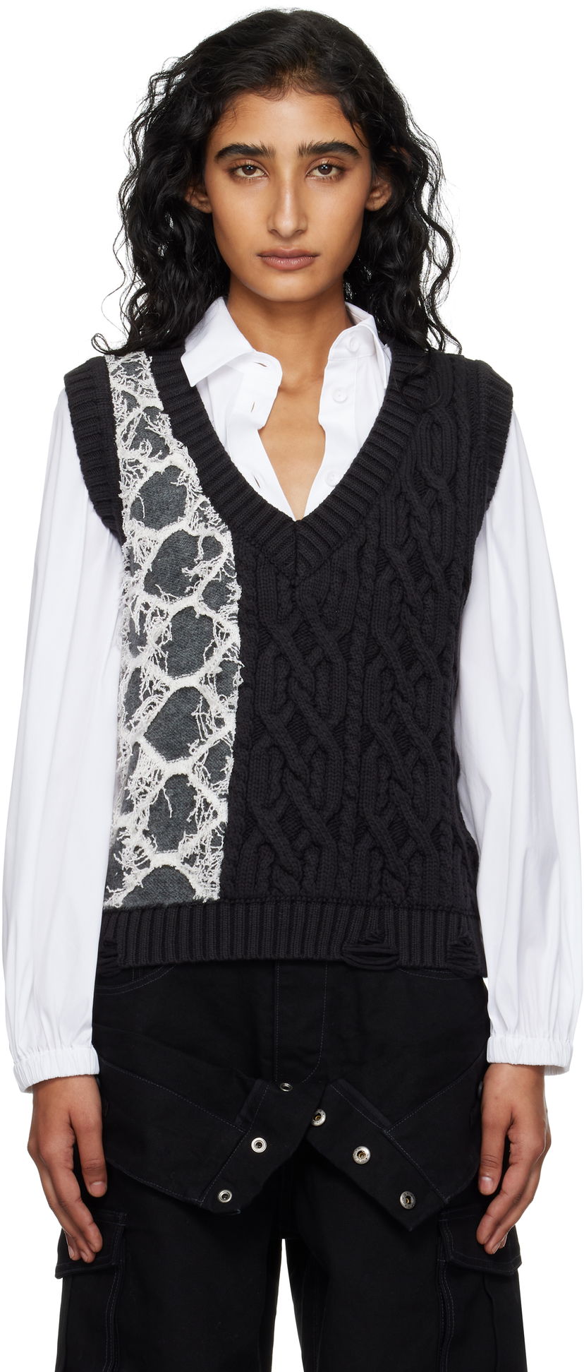 Жилет Andersson Bell Andersson Bell Boucle Cable Patchwork Knit Vest Різнокольоровий | atb1355w