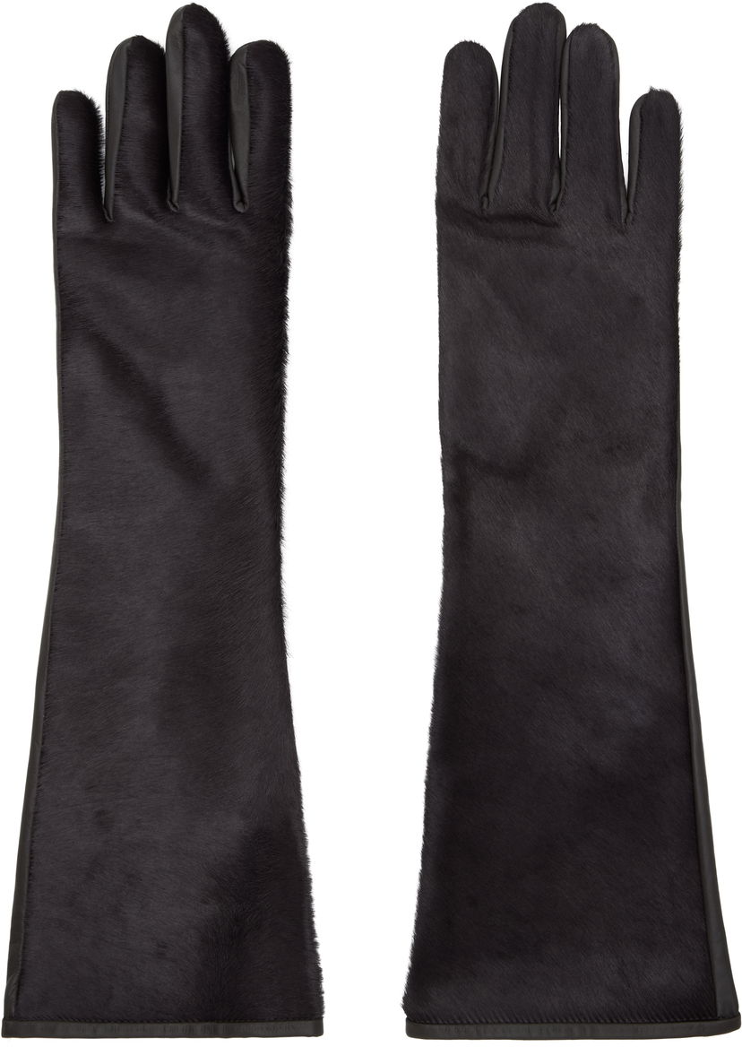 Рукавички Loulou de Saison Loulou de Saison Edna Calfskin Gloves чорний | EDNA