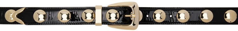 Ремені Khaite Benny' Studded Patent Leather Belt чорний | 10015-764