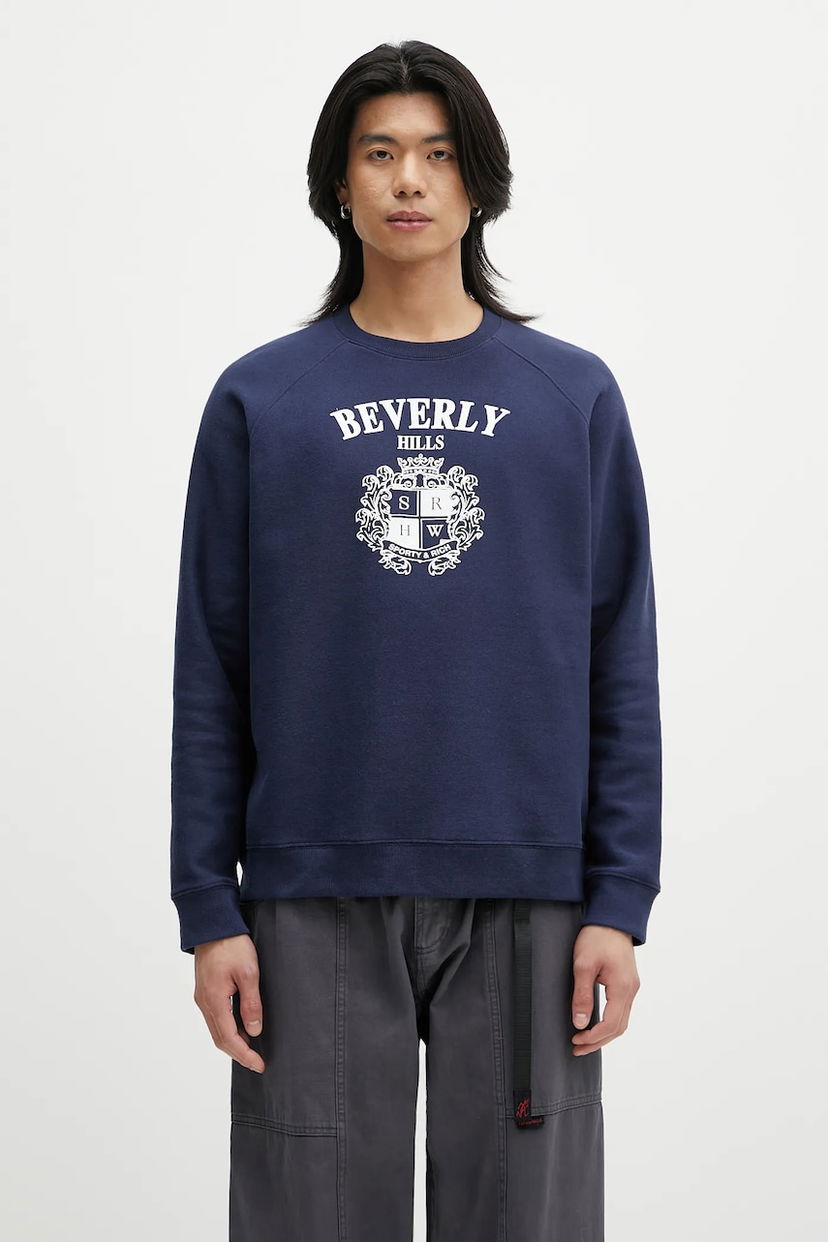 Світшоти Sporty & Rich Sporty & Rich BH Crest Sweatshirt темно-синій | ST082626256BL106