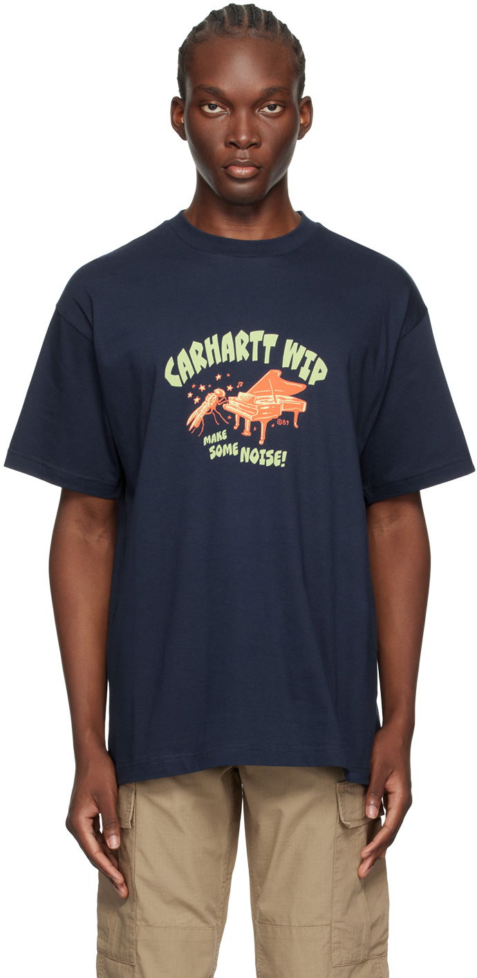 Футболка Carhartt WIP Graphic Print Cotton T-Shirt темно-синій | I033666