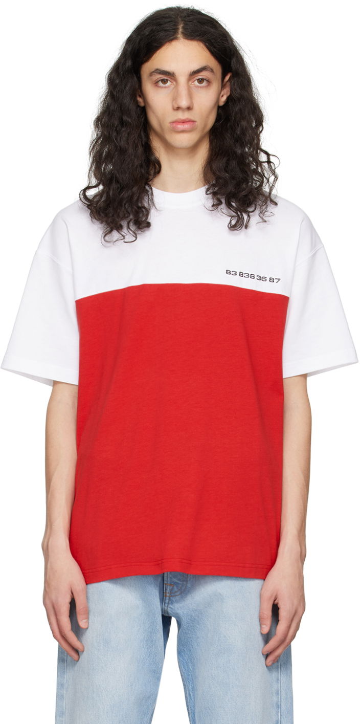 Футболка VETEMENTS VTMNTS Colorblocked T-Shirt Червоний | VL16TR280R