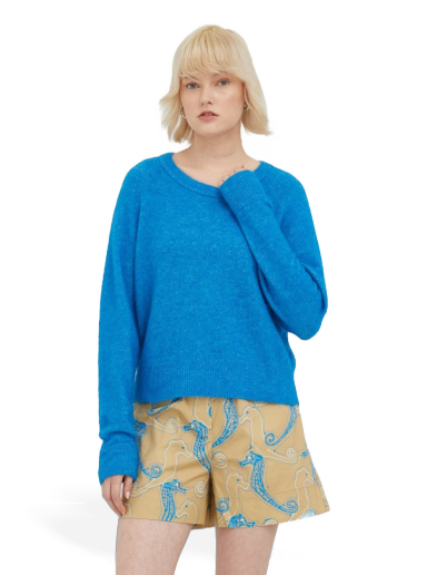 Cветр Samsoe Samsoe Nor On Cropped Jumper Синій | F00022152