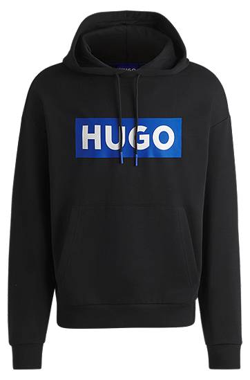 Світшоти BOSS Regular-Fit Terry Hoodie with Logo Print чорний | 50522370, 0