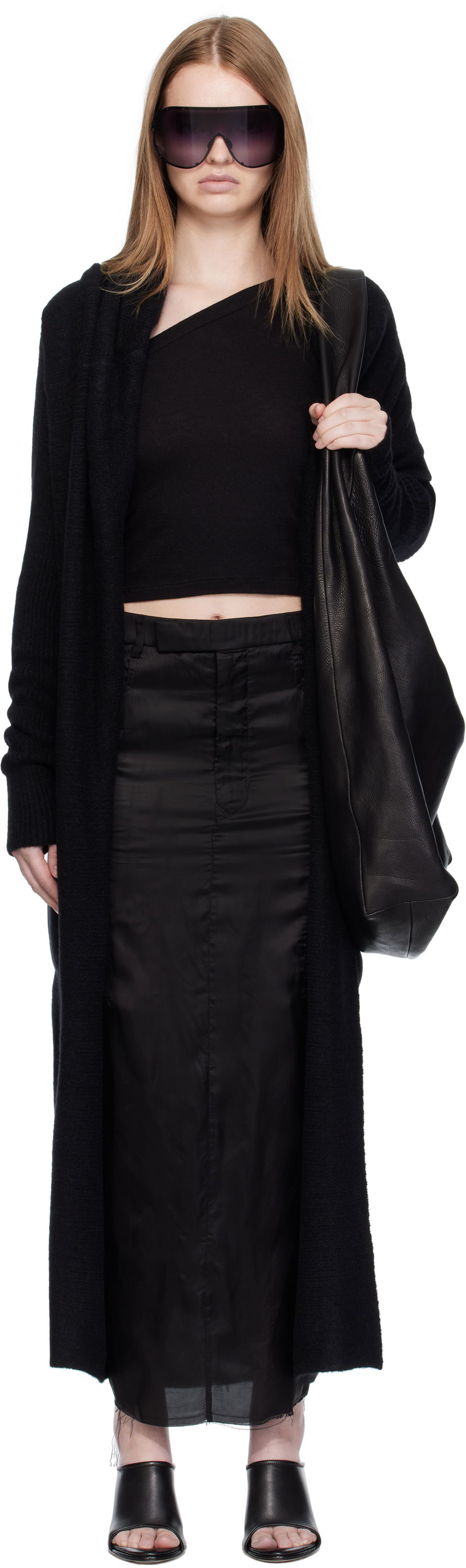 Cветр Rick Owens Rick Owens Concordians Long Cardigan чорний | RP02E4667 KWP