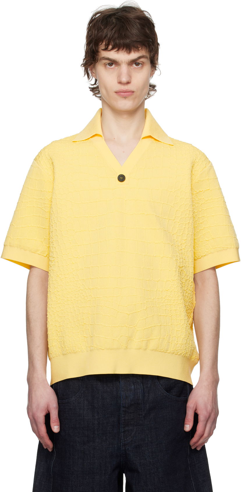 Cветр Jacquemus Jacquemus La Croisière 'The Scala' Polo Жовтий | 25E255KN527-2429