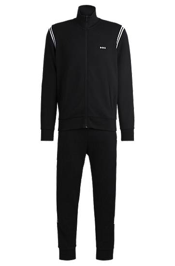 Спортивний костюм BOSS Regular-Fit Tracksuit with Stripe Inserts чорний | 50533738