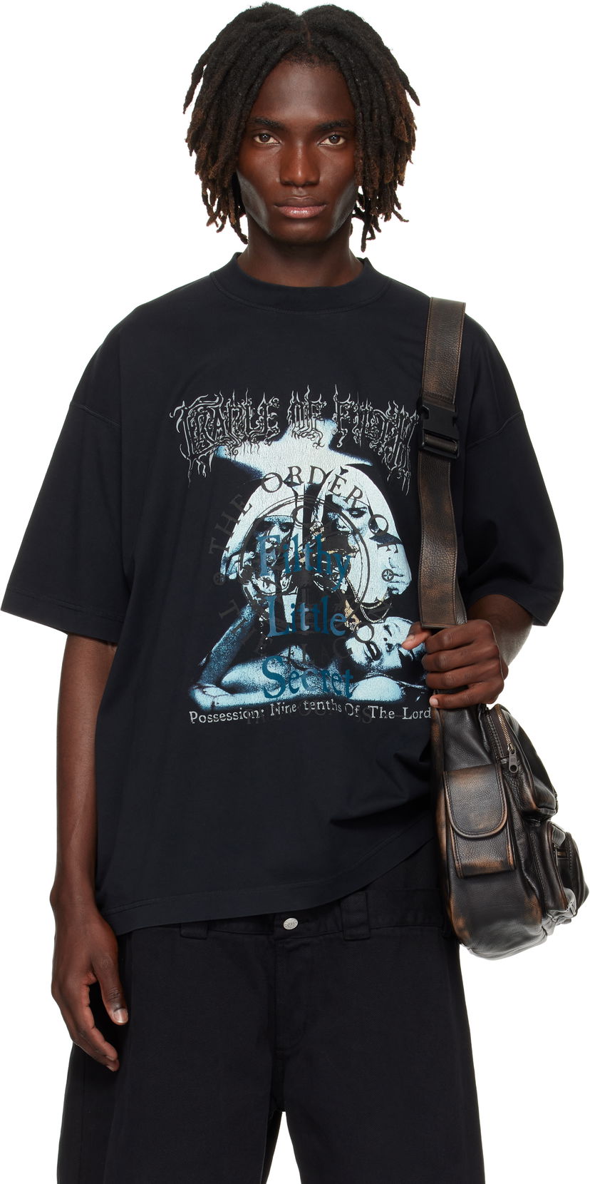 Футболка VETEMENTS VETEMENTS Cradle of Filth 'Filthy Secret' Oversized T-Shirt чорний | UCF76TR600B