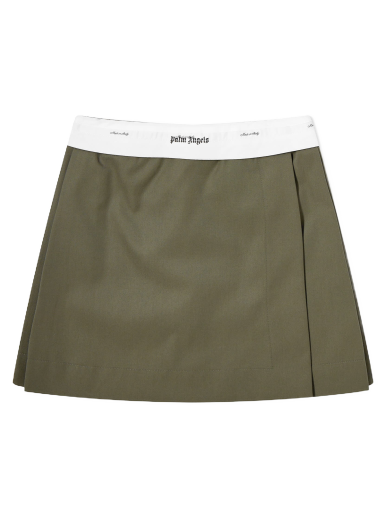 Спідниця Palm Angels Reversed Waistband Skirt Зелений | PWCU001S23FAB0015601