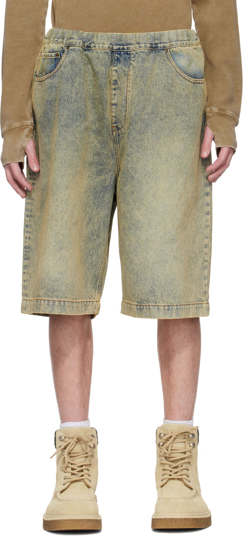 Шорти Entire Studios Entire Studios Spar Denim Shorts Жовтий | ESU-S25-11008-SW