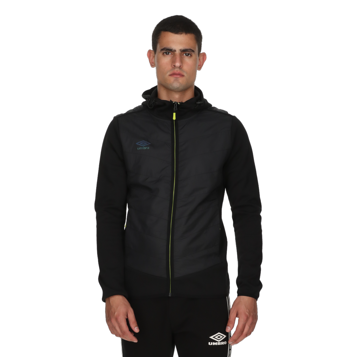 Куртка Umbro Hybrid Full-Zip Hooded Performance Jacket The Game чорний | UMA253M613-01, 0