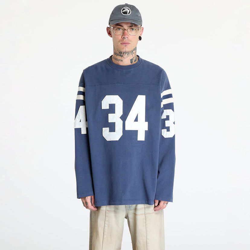 Футболка Ambush Football L-S T-Shirt UNISEX Insignia Blue/ Tofu Синій | BMAB004F24JER0014531