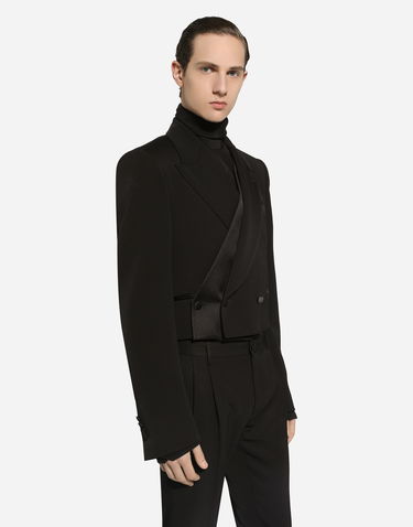 Куртка Dolce & Gabbana Dolce & Gabbana Double-breasted Spencer Jacket чорний | G2UH6TFU21EN0000, 3