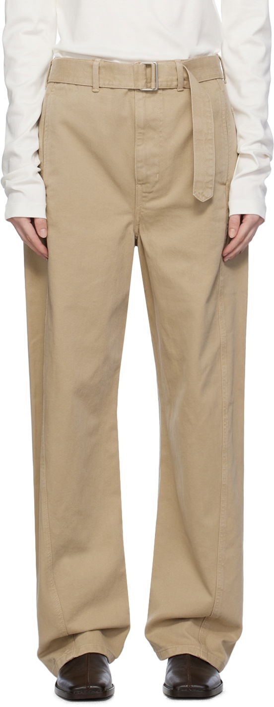 Штани карго LEMAIRE Lemaire Exclusive Wide-Leg Trousers бежевий | PA326 LD1001